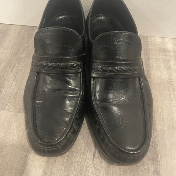 Men's Florsheim Black Leather Loafers (Sz 10) - Picture 2 of 6
